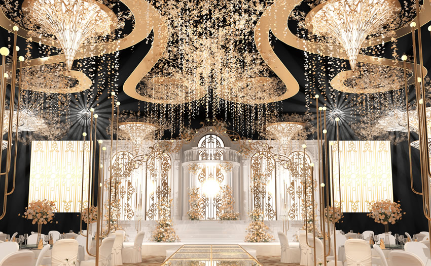 南康花木兰喜事汇金色大厅效果展示